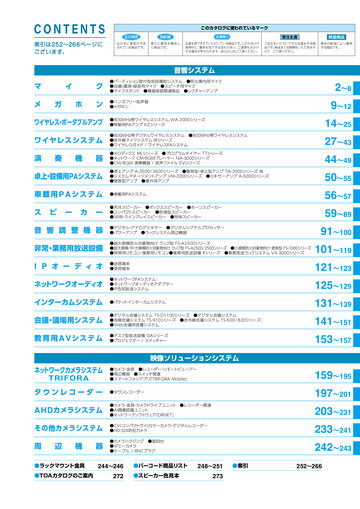 Toa♡様確認ページ TOA 全製品カタログ 2024 - 2025