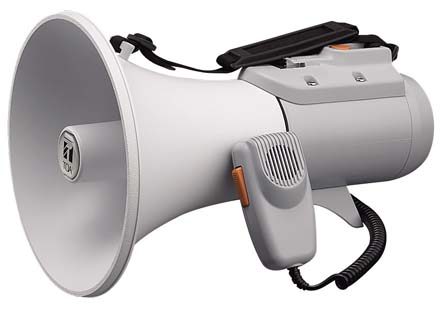 ショルダーメガホン １５Ｗホイッスル音付 (ER-2115W) | メガホン 