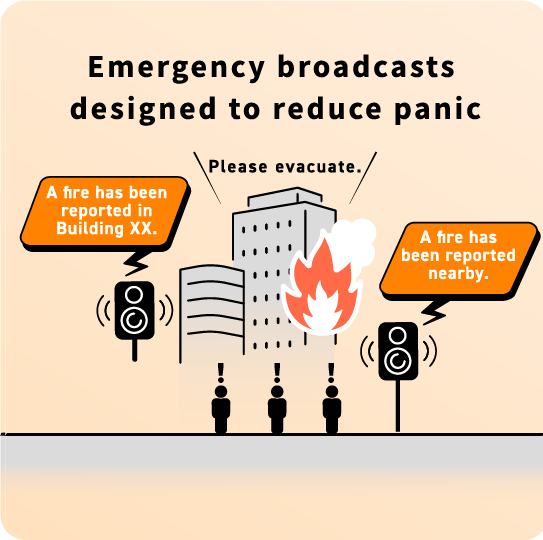 Emergency broadcasts designed to reduce panic